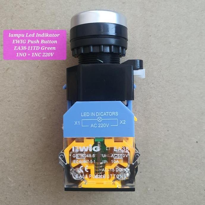 Lampu Led Indikator Push Button Ea38-11Td Green Terbatas