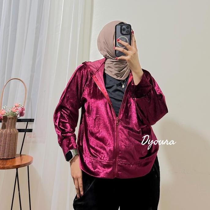 jaket beludru / jaket velvet/ jaket wanita lengan panjang