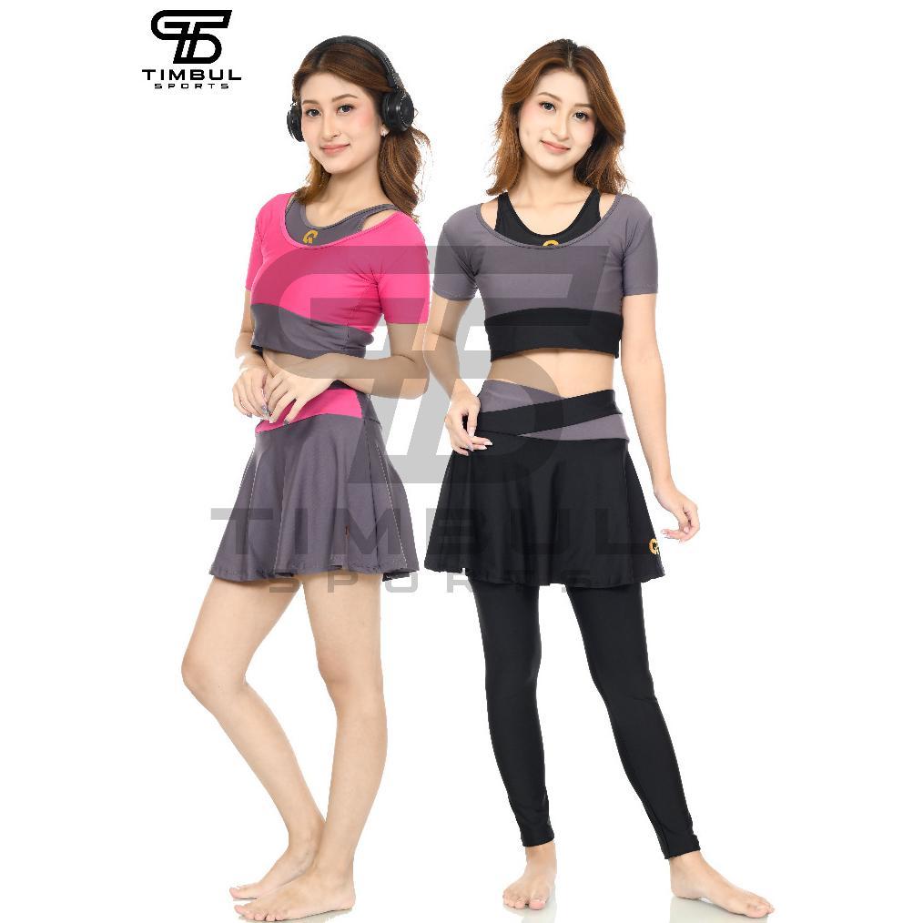 Grade Ori Set Stelan Baju Olahraga Wanita / Pakaian Sport Wanita, Sport Bra / Bh Dan Legging Rok Ola