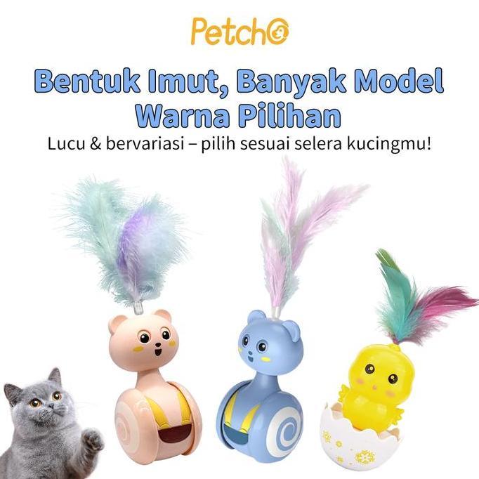 Warungabahgaleh - Petcho Mainan Kucing Interaktif Otomatis Tidak Pakai Baterai Bisa Bergerak Sendiri
