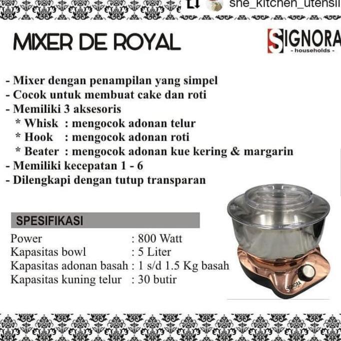 DEWISIMBYU - MIXER SIGNORA DE ROYAL MIXER KUE ROTI DONAT BAKPAO MIXER SIGNORA