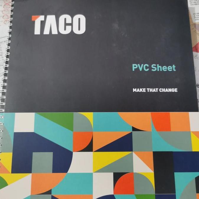 Pvc Sheet Taco Sheet Motif Solid Polos Doff 0.3Mm Lapisan Mebel