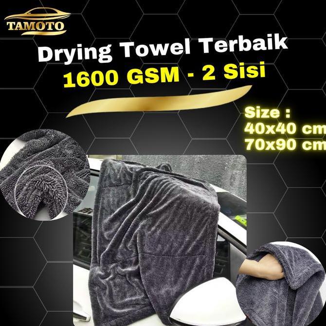 Lap Microfiber Jumbo 1600 GSM / Drying Towel Besar Kain Handuk Pengering Mobil dan Motor