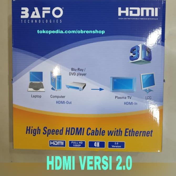 TERBARU - KABEL HDMI 20METER BAFO V2.0 SUPPORT 4K