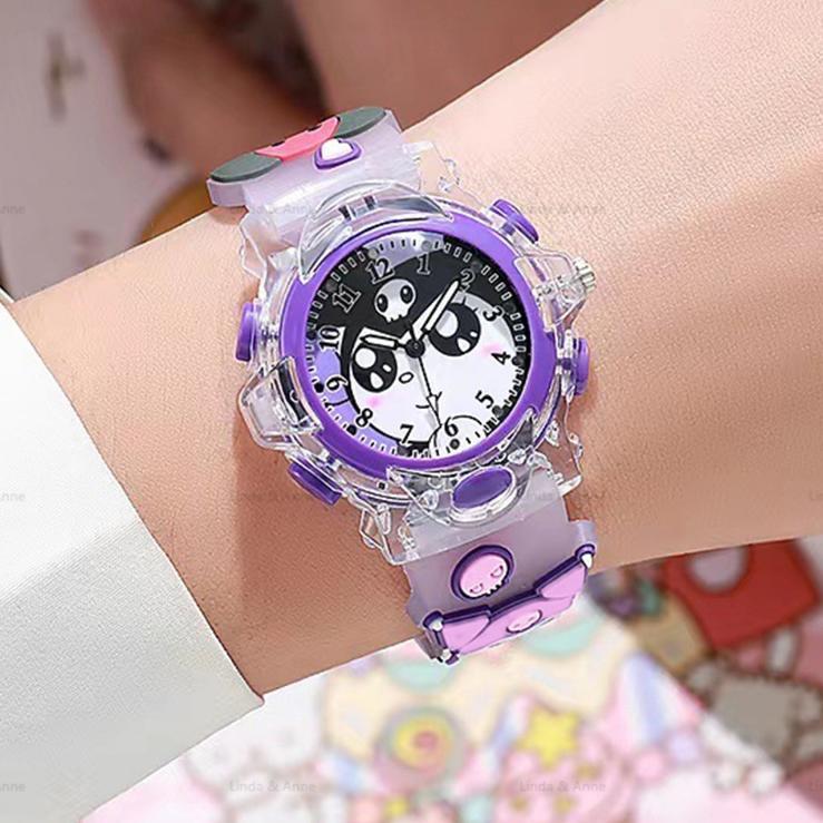 Terbaru L&A Jam Tangan Anak Led Karakter Hello Kitty Kuromi Cute Kids Watch / Jam Tangan Anak 4-12 T