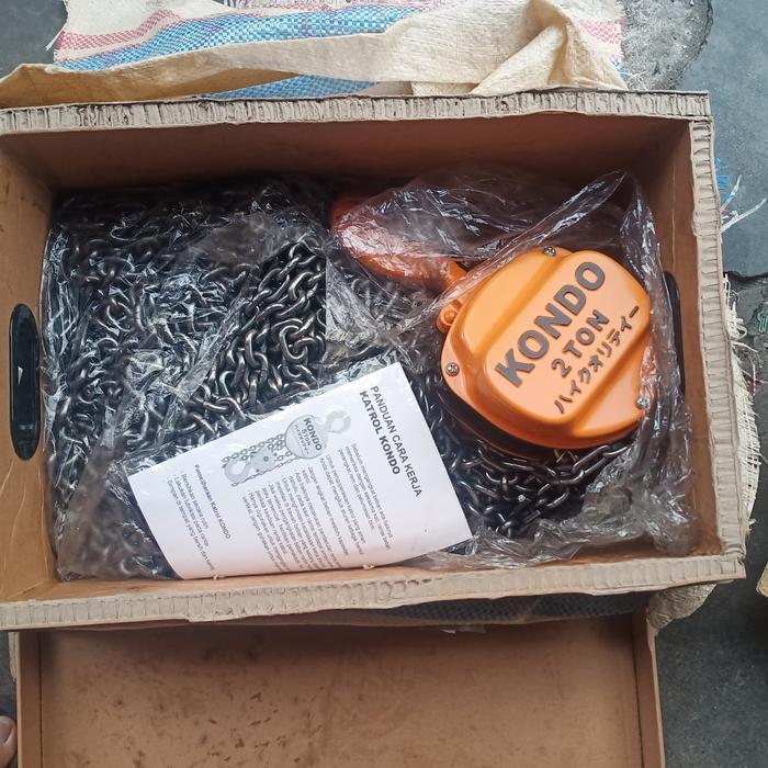 KONDO CHAIN BLOCK - CHAINBLOCK - TAKEL - KATROL 2 TON X 5 METER ORIGINAL DAN TERPERCAYA