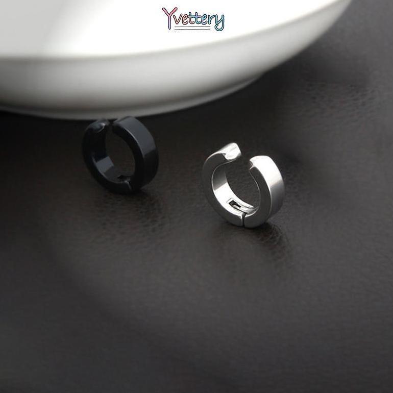 PREMIUM COD Anting Magnet / Anting bulat Tanpa Lubang Telinga Palsu Bahan Anting Titanium Steel Untu