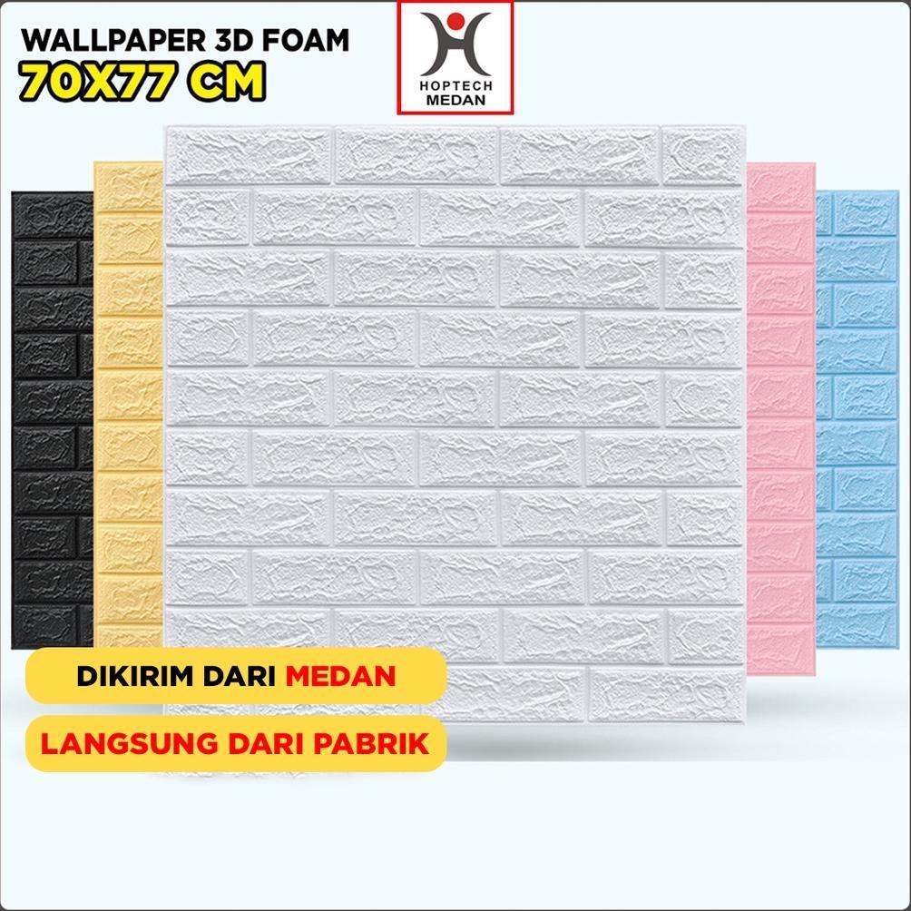 PREMIUM Hoptech Medan - Wallpaper 3D Foam | Room Decoration Wallpaper | 3D Foam Bata