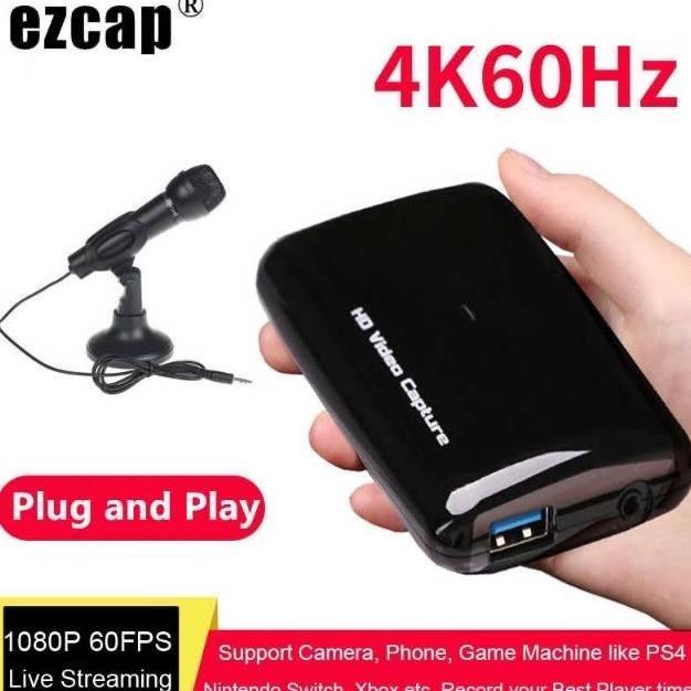 TERBARU - EZCAP 301 Game capture Live Video Streaming Grabber Box HD60 HDMI USB