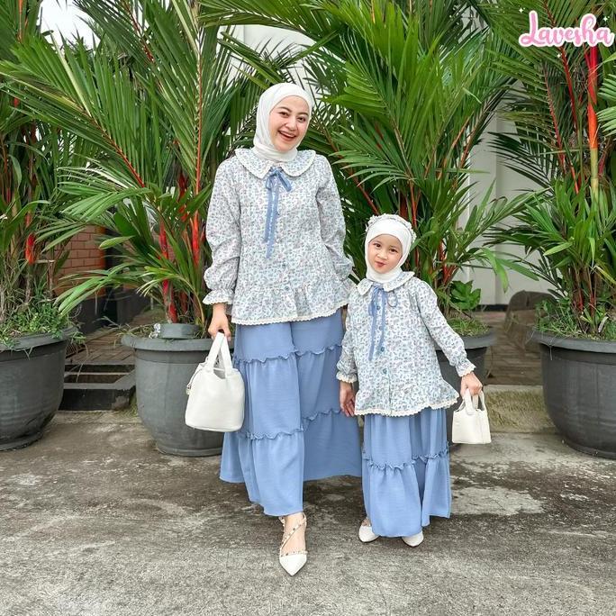 NEW LAVESHA KIDS - LIVIA ONESET IBU DAN ANAK (DIJUAL TERPISAH) SETELAN ROK IBU ANAK ONESET ATASAN DA