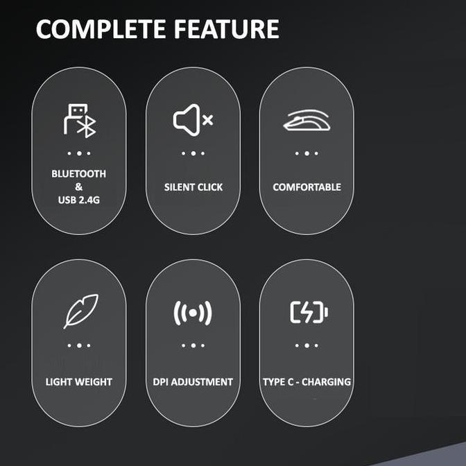 NEW MOUSE GAMING WIRELESS - MOUSE GAMING / MOUSE GAMING CHARGING TYPE C ORI