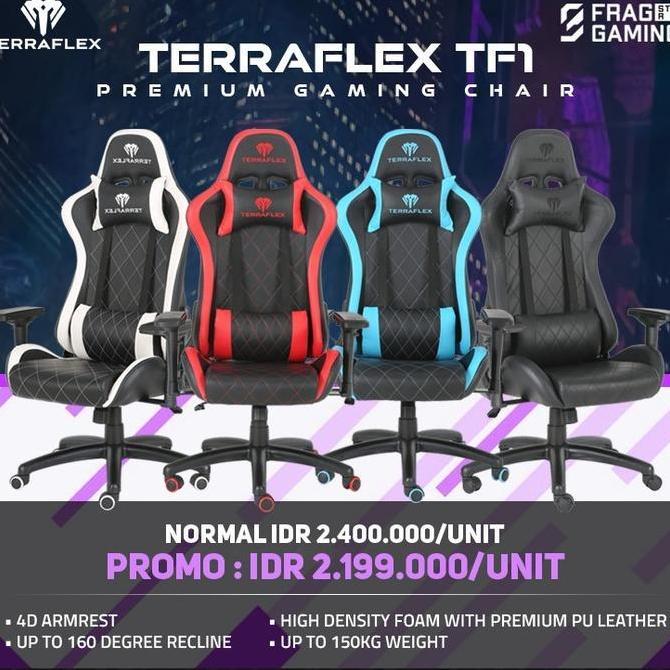 NEW TERRAFLEX TF-1 / TF1 GAMING CHAIR KURSI ERGONOMIC KANTOR ORI