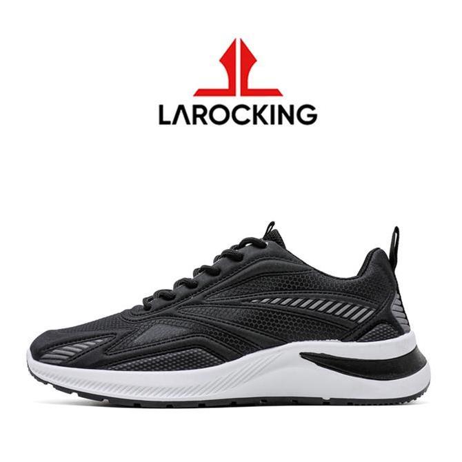 Larocking - Vega Hitam Abu | Sepatu Running Gym Shoes Abu Outdoor