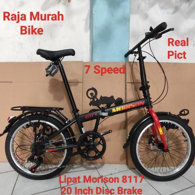 Sepeda Lipat Morison 8117 20 Inch Disc Brake 7 Speed Lipat Morison 20"
