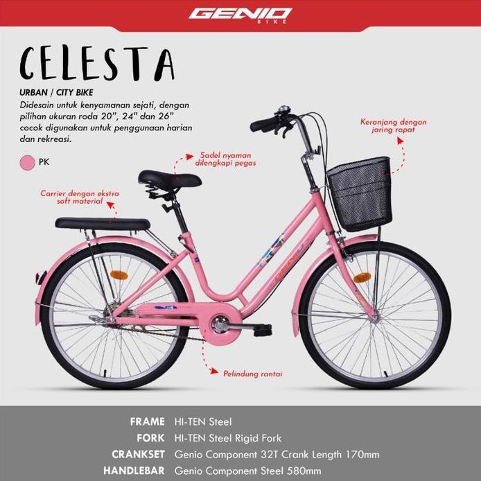 Sepeda Keranjang Mini Genio Celesta by United