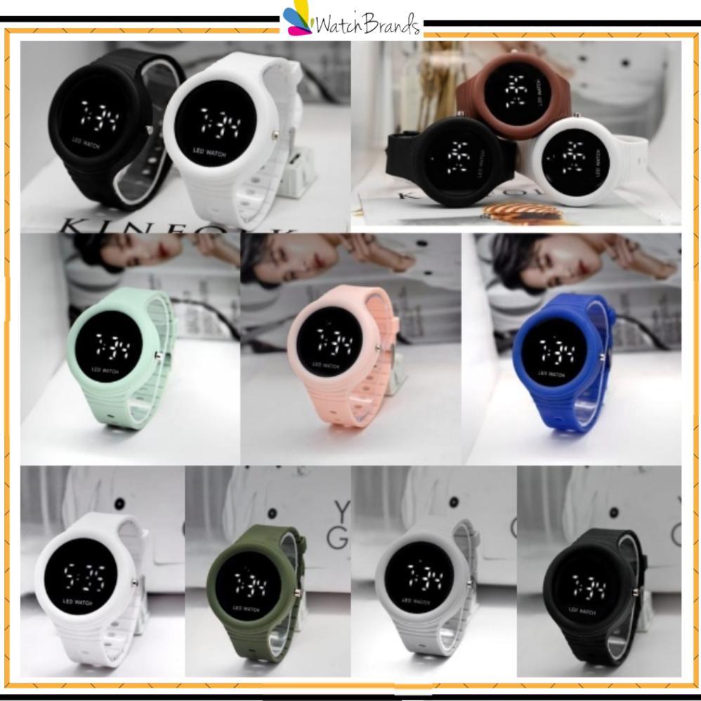 Hemat Wbs Jam Tangan Led Digital Pria Wanita Rubber Electronic Fashion Couple Anak Remaja Premium Rm