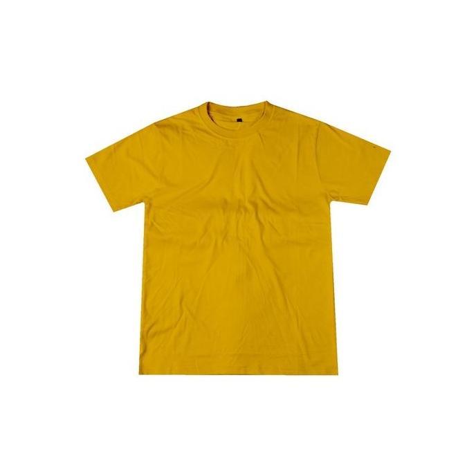 Kaos bigsize polos pria kuning mustard