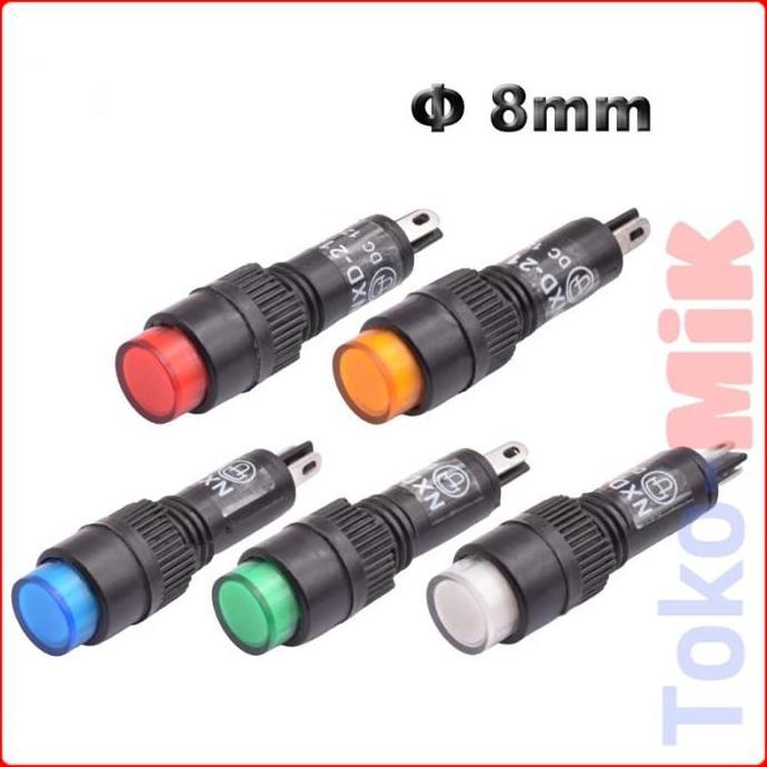 Pilot Lamp Lampu Pilot Indikator 8 Mm 8Mm Dc 12V Nxd-215-12V