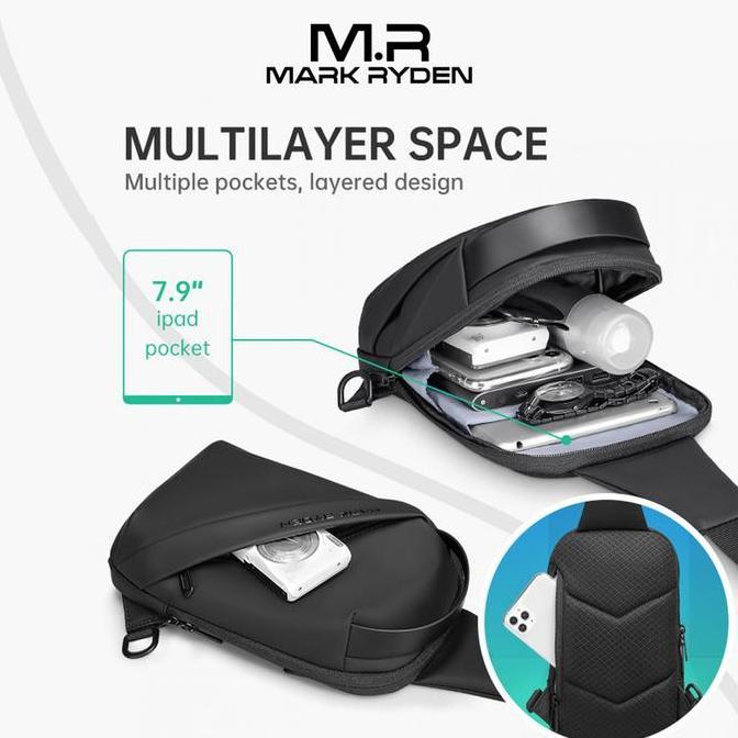 MR8518 Tas Selempang MARK RYDEN Sling Shoulder Bag Pria Cowok Ipad 9.7