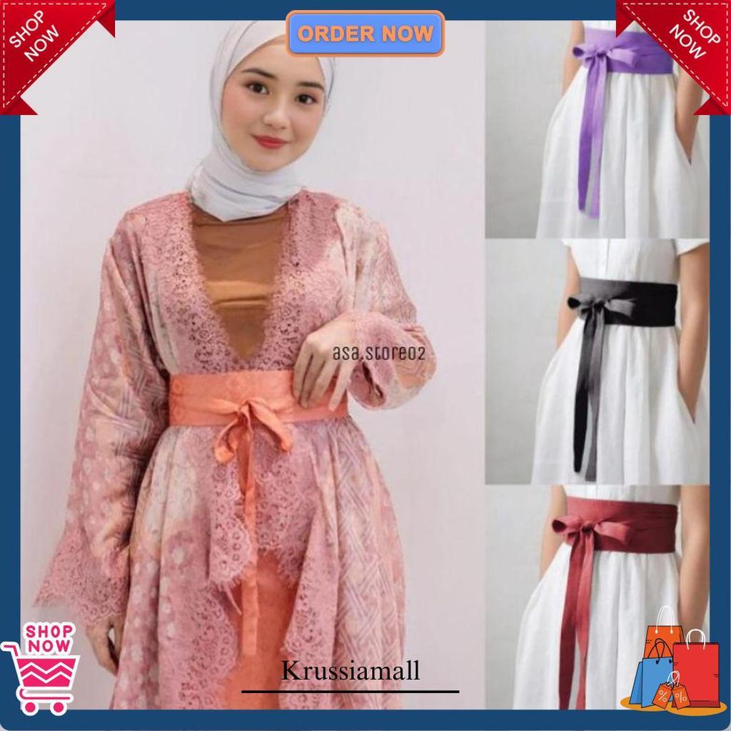 Obi Belt Polos Satin/Obi Kebaya/Obi Tokyo/Obi Kyoto Harga Spesial