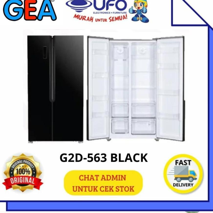 GEA KULKAS SIDE BY SIDE 563 LITER G2D-563BLACK