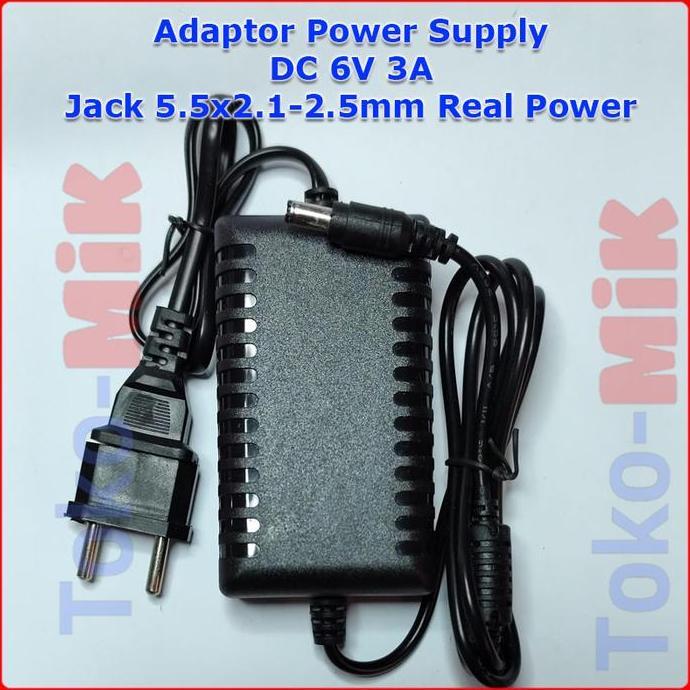 Adaptor Dc 6V 3A Power Supply 6Vdc 6 Vdc 6 V 3 Ampere 3 A 3000Ma