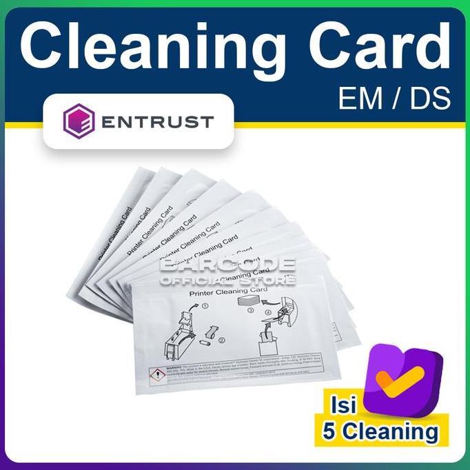 Cleaning Card Entrust Sigma EM1 DS2 DS3 Printer Kartu Original 5 Pcs