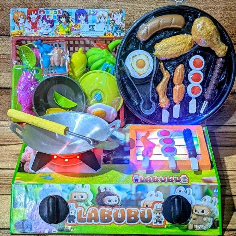 official mainan masak masakan edukasi anak kompor lampu led
