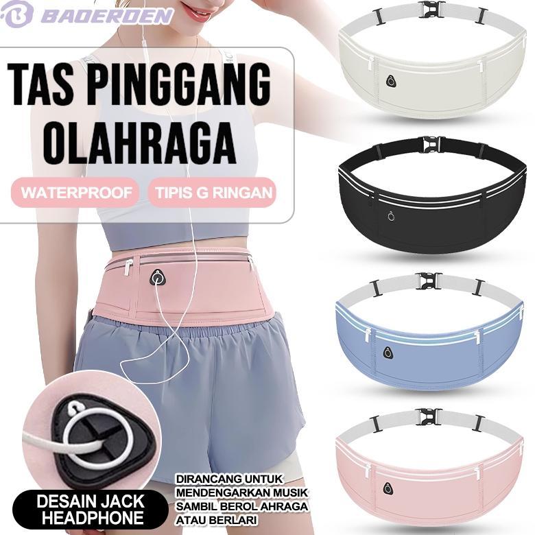 Official Tas Pinggang Lari Waterproof / Running Belt Tas Pinggang Hp Olahraga Lari Jogging Sepeda / 