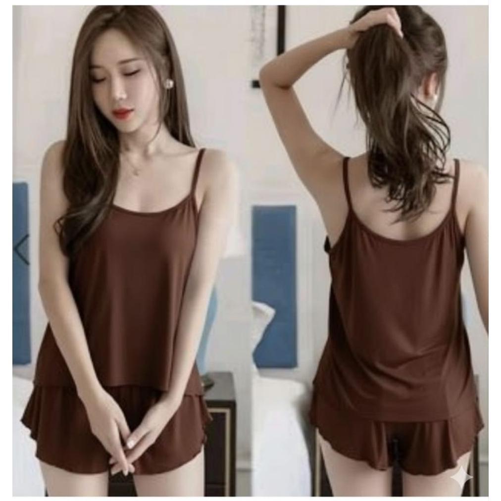 NEW SET BAJU TIDUR WANITA/SETELAN TANKTOP WANITA JUMBO / SETELAN HOTPANTS  #BAJU TIDUR WANITA#BAJU T