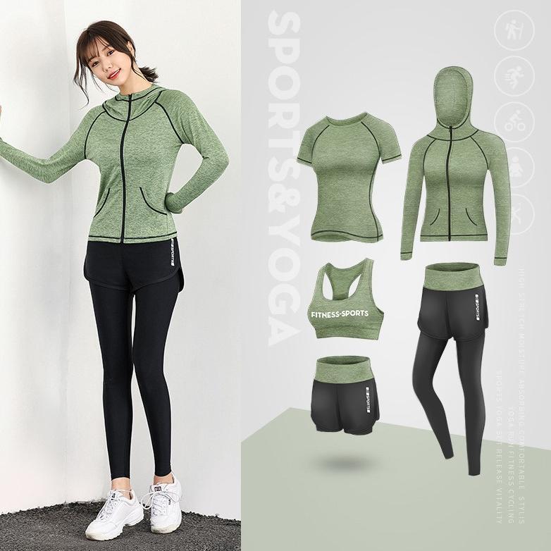 BESTPROMO Baju Gym Olahraga Wanita Set Legging Setelan Senam Aerobik Terbaru Import Training Pakaian