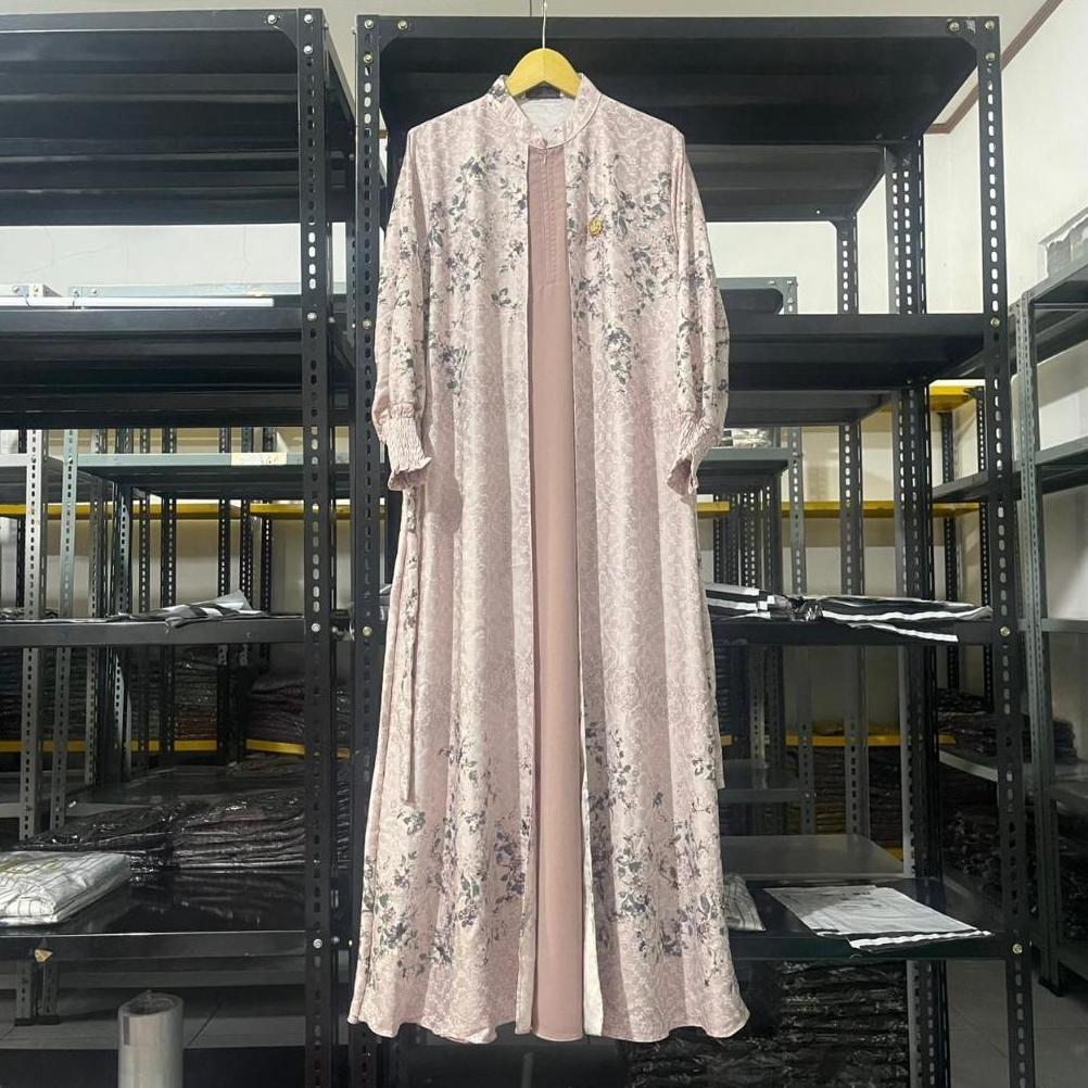 terbaru gamis lebaran 2026 bahan viscose jaquard mix sabrina adem lembut jatuh dress cantik baju har