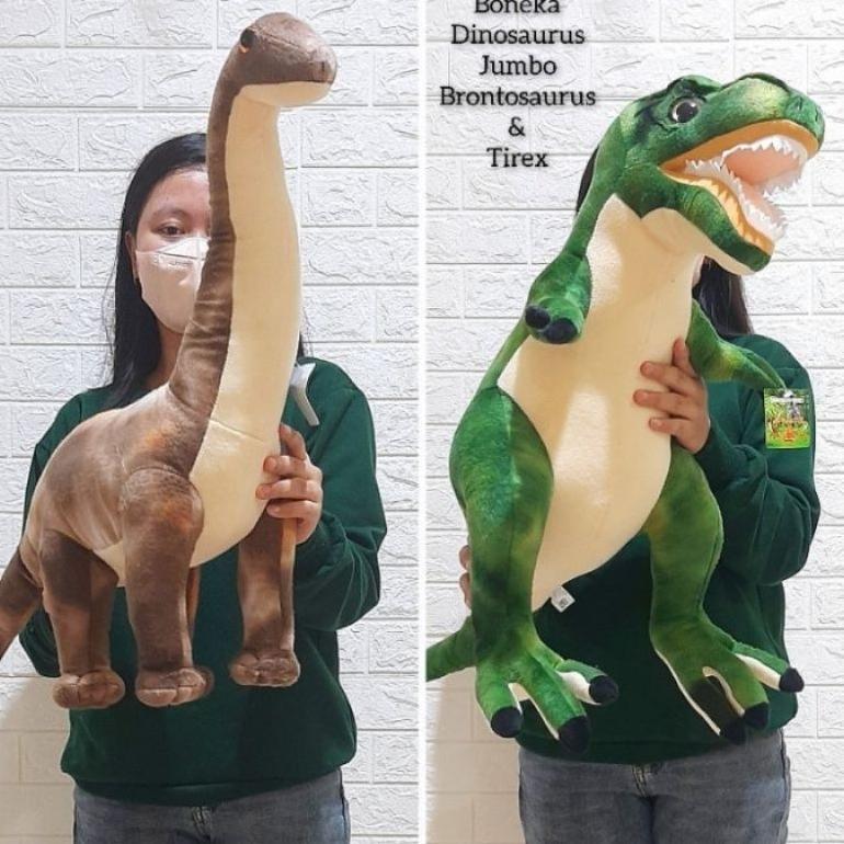 GARANSI MAINAN BONEKA DINOSAURUS BESAR JUMBO BRONTOSAURUS T-REX DINO BRONTO TIREX DINOSAURS TYREX T 