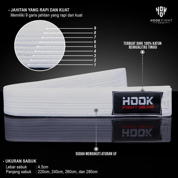Sabuk Judo Hook Judo Belt Karate Silat Taekwondo