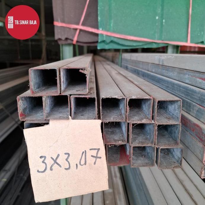 Hollow Besi Galvanis 3 x 3 x 6 Meter 0.7mm / Holo Galvanis 3x3