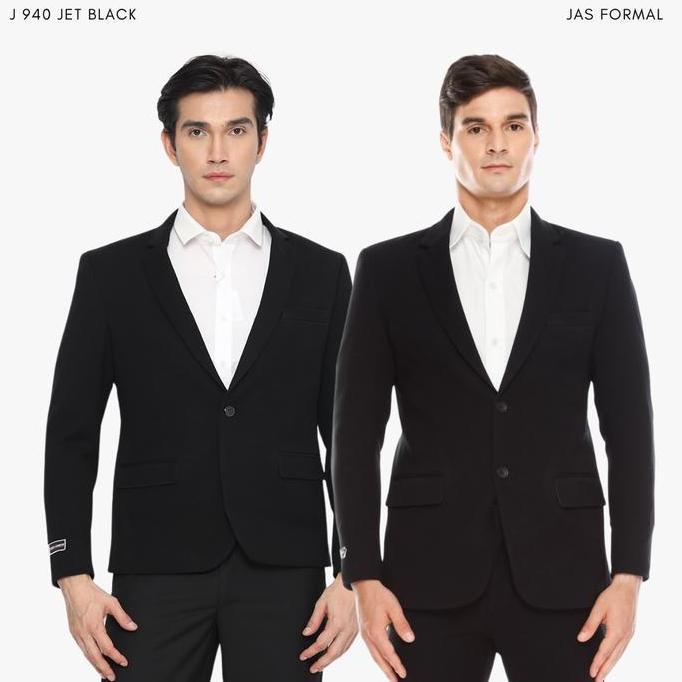 Jas Formal Hugo Pria | Jas Jet Black Kancing 1&2 | Andre Laurent (990)