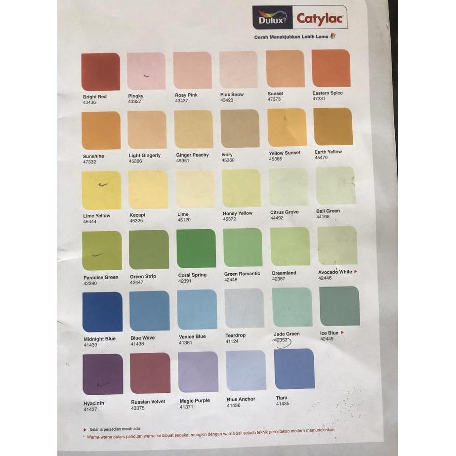 Cat Tembok Dulux Catylac Interior Glow 25 Kg | Pail Warna