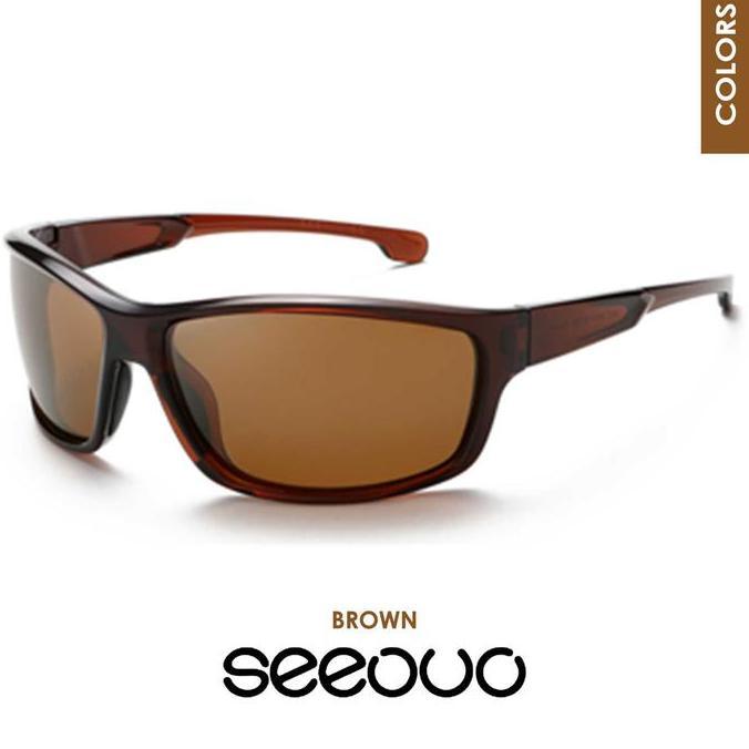 Sale Seeouo Sunglasses Sport Style Polarized Lens Kacamata Hitam Uv Protection Model Kotak Bahan Tr9