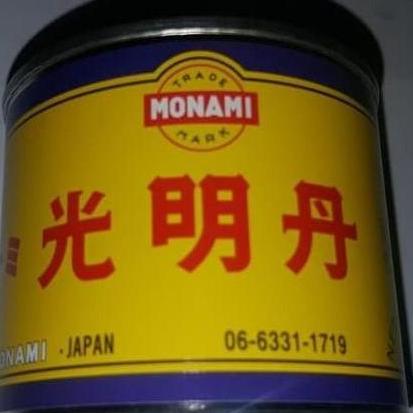 MONAMI Red Lead Orange Powder Komyotan Shin Myotan Chikyu Monami 400 Gram Kaleng Bubuk Warna Orinal 