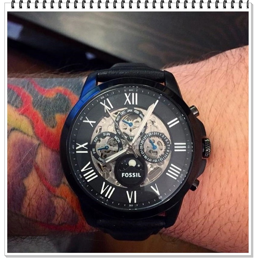 Fossil men's Skeleton Automatic Watch business dress watch 44mm ME3028 ME3029