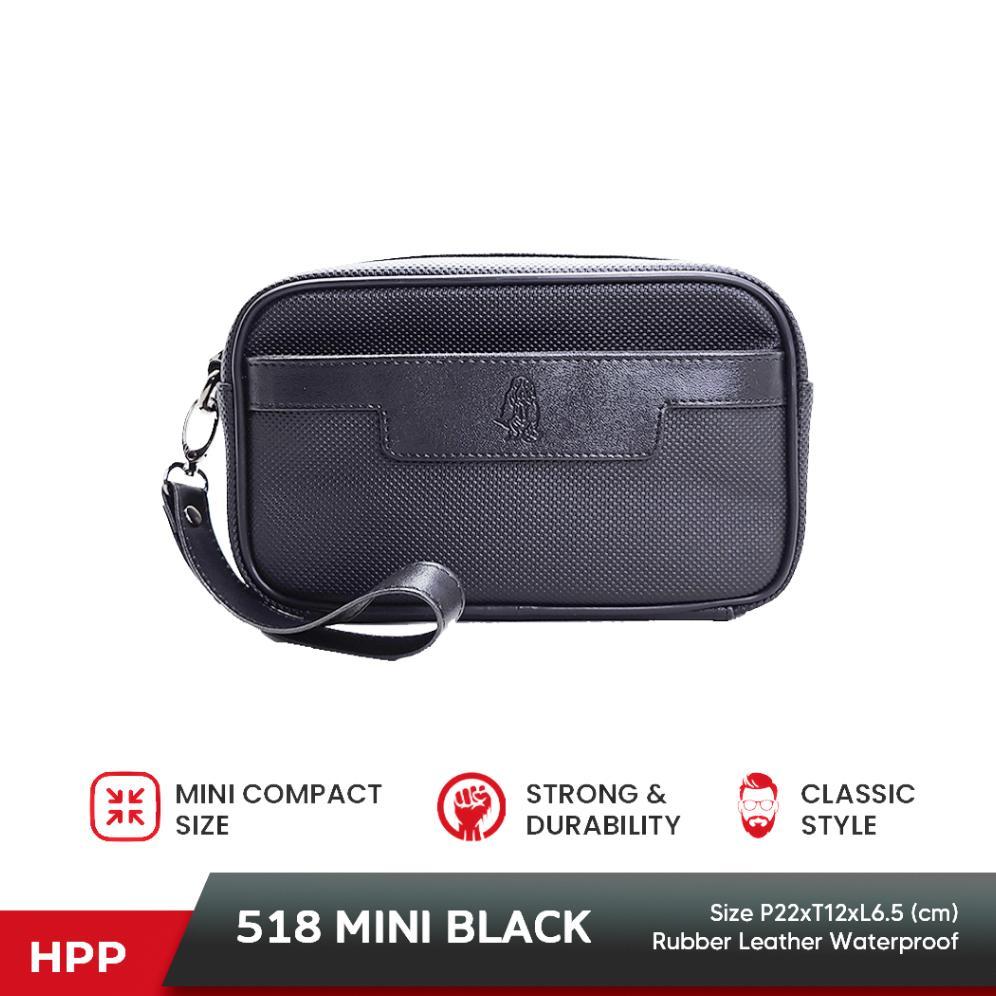 NEW TAS CLUTCH HUSH PUPPIES 518 MINI HITAM PREMIUM | HAND BAG PRIA WATERPROOF ELEGAN UNTUK HARIAN