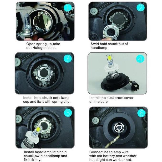 LED HEADLIGHT C6 36WATT H4 / LED H4 ULTRA BRIGHT DIM