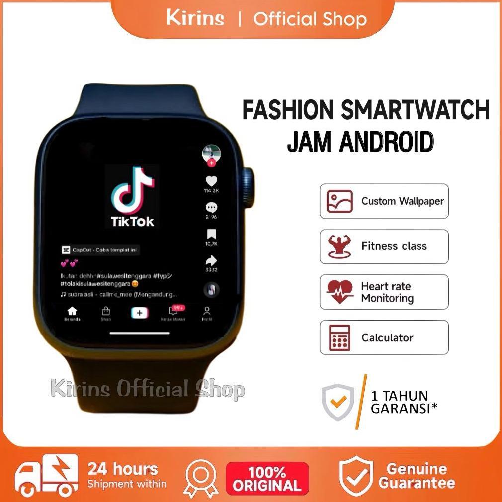 Promo Terbaru [100% Original] Jam Tangan Hp Android Pintar Whatsapp Telpon Sms Tahan Air Smartwatch 