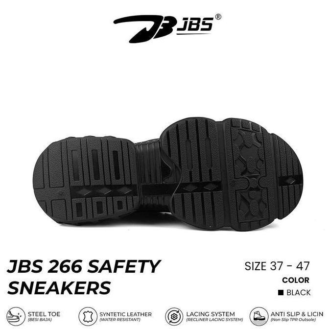 Lansungkirim- Sepatu Safety Sneakers Tali Putar Ujung Besi / Sepatu Jbs 266 Safety Sneakers Tali Put