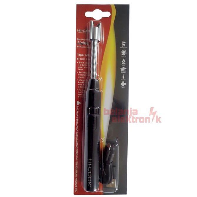 PEMANTIK ELEKTRIK PEMANTIK KOREK API LISTRIK LIGHTER HI-COOK MPL-E RECHARGEABLE USB BISA CAS (TERBAI