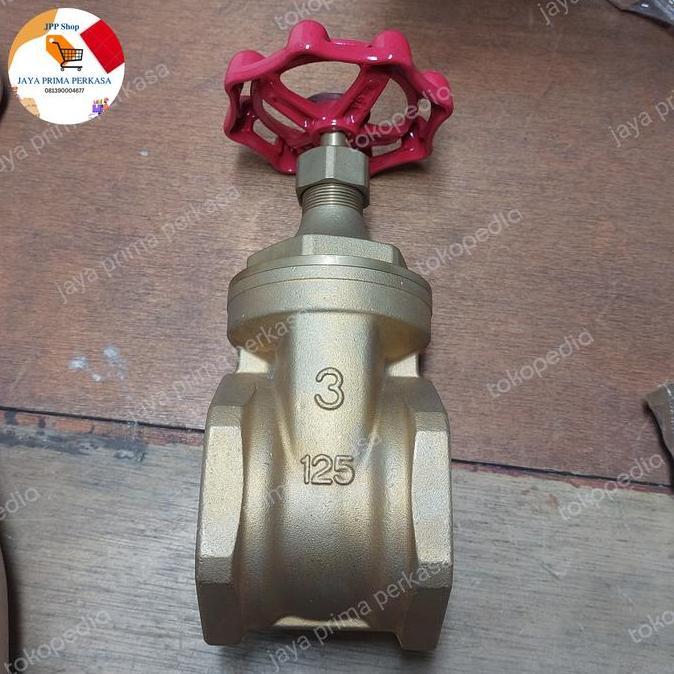 Gate Valve Kitz 3" Inch Kuningan Terbaru 