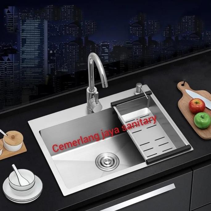 Kitchen Sink Stainless 6045 Paket Komplit/Zink Stainless 6045