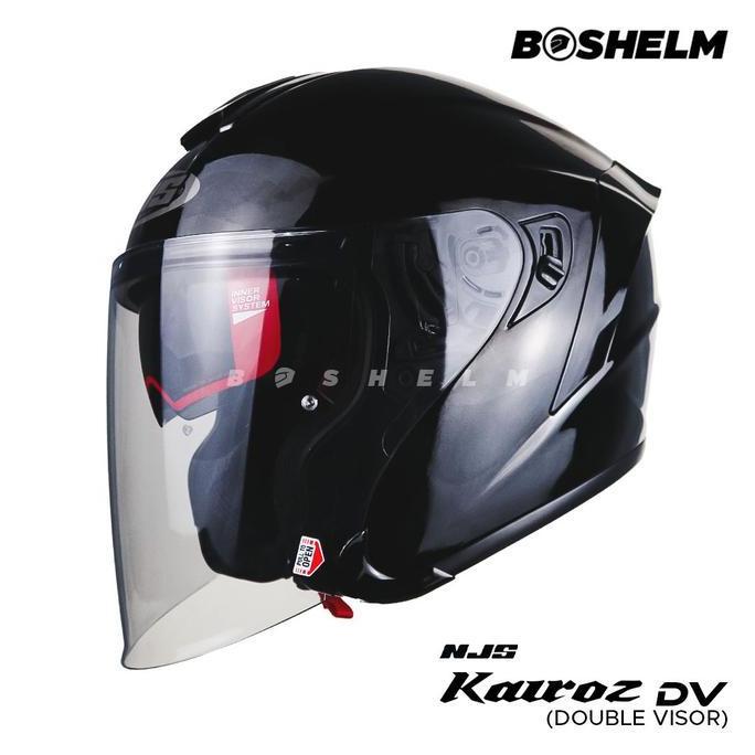 Helm NJS Kairoz SOLID Double Visor Helm Half Face SNI