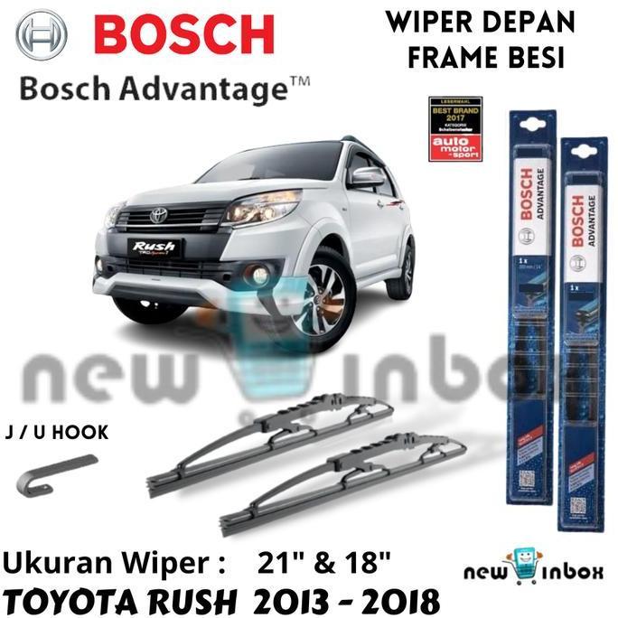 Wiper Depan Mobil Toyota Rush Lama Terios 2006-2018 Sepasang Bosch Advantage 21" & 18" Original