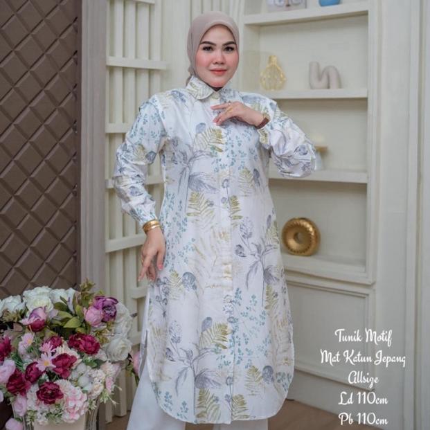 New Tunik Katun Jepang Motif / Tunik Katun Jepang Jumbo